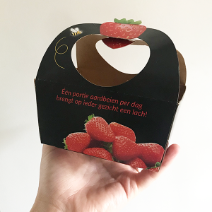 Aardbeien verdienen vouwkarton