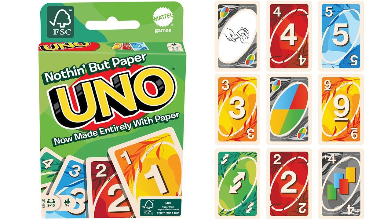 100% recyclebaar spel: Uno
